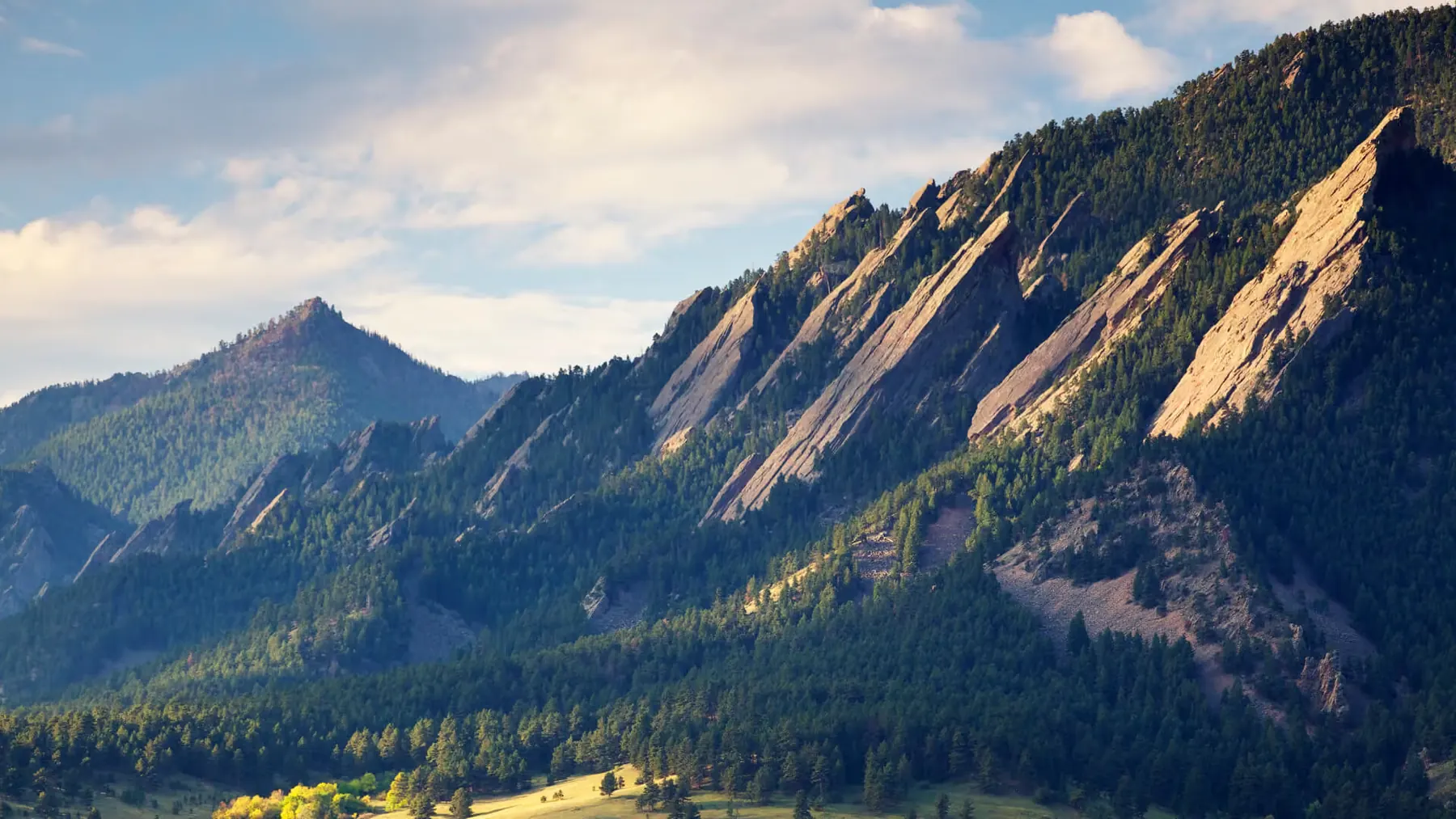 The Flatirons above Boulder at sunset